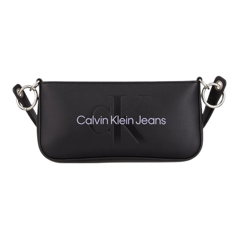 CALVIN KLEIN Synthetic Material Baguette Shoulder Bag Regular Women's Black-2