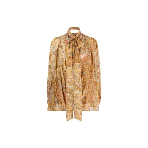 Zimmermann Sensory Paisley-print Billow-sleeve Blouse