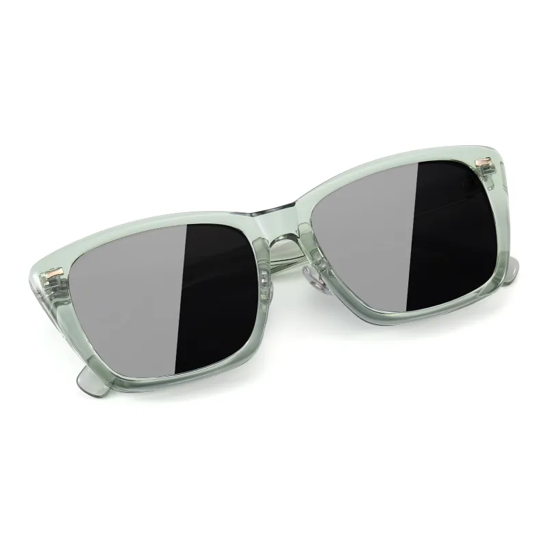 PULAIS TR/Memory Plastic Square Sunglasses Unisex-5