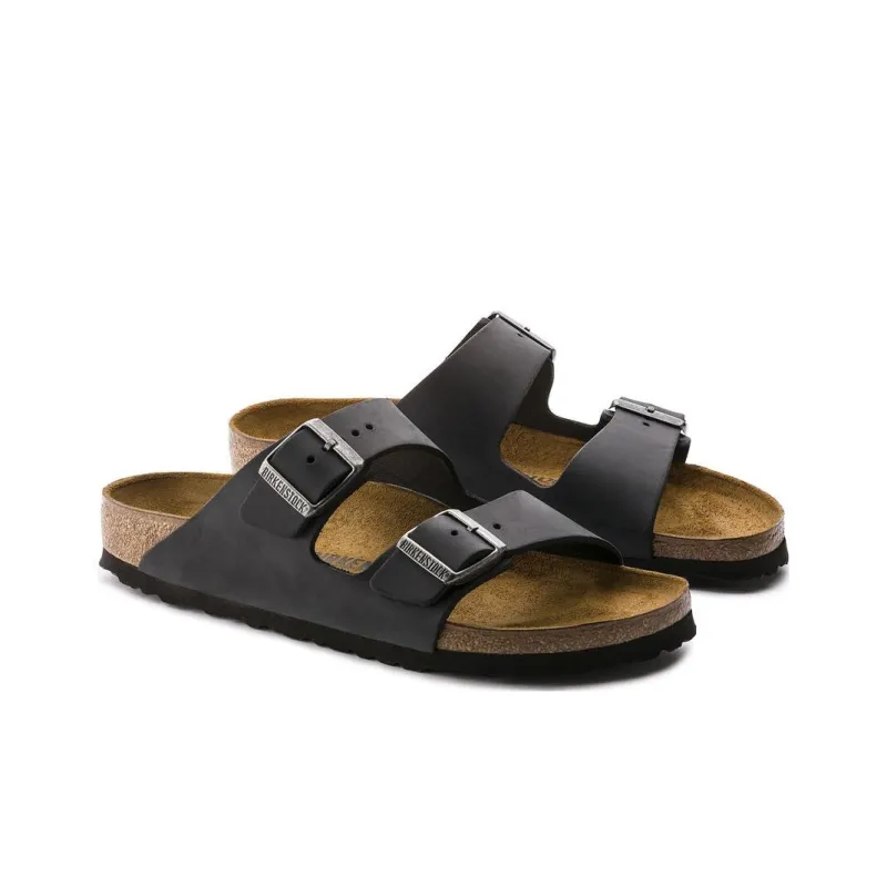 Birkenstock Arizona Oiled Leather 'Black'-2