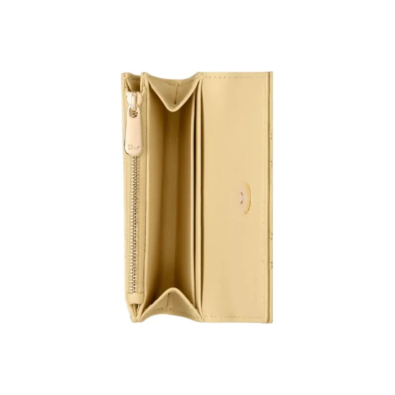 DIOR Sheepskin Wallet Extra Small Women's Light Yellow-3