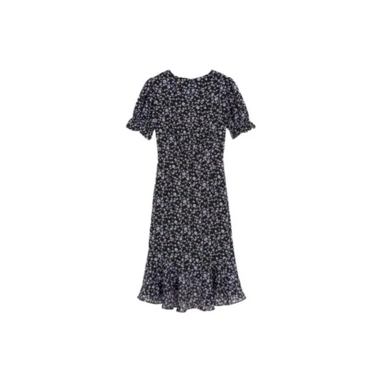 Bebe Short Sleeved Dresses Women's Floral Black-1