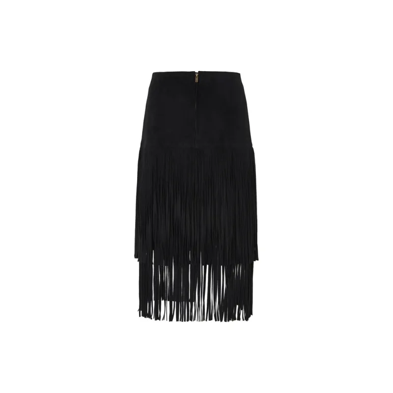 MO&CO Casual Long Skirts Women's Black-1
