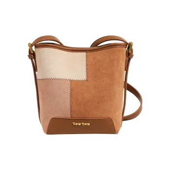 TOUTOU Fabric Shoulder Bag Medium Size Women's Sahara Khaki