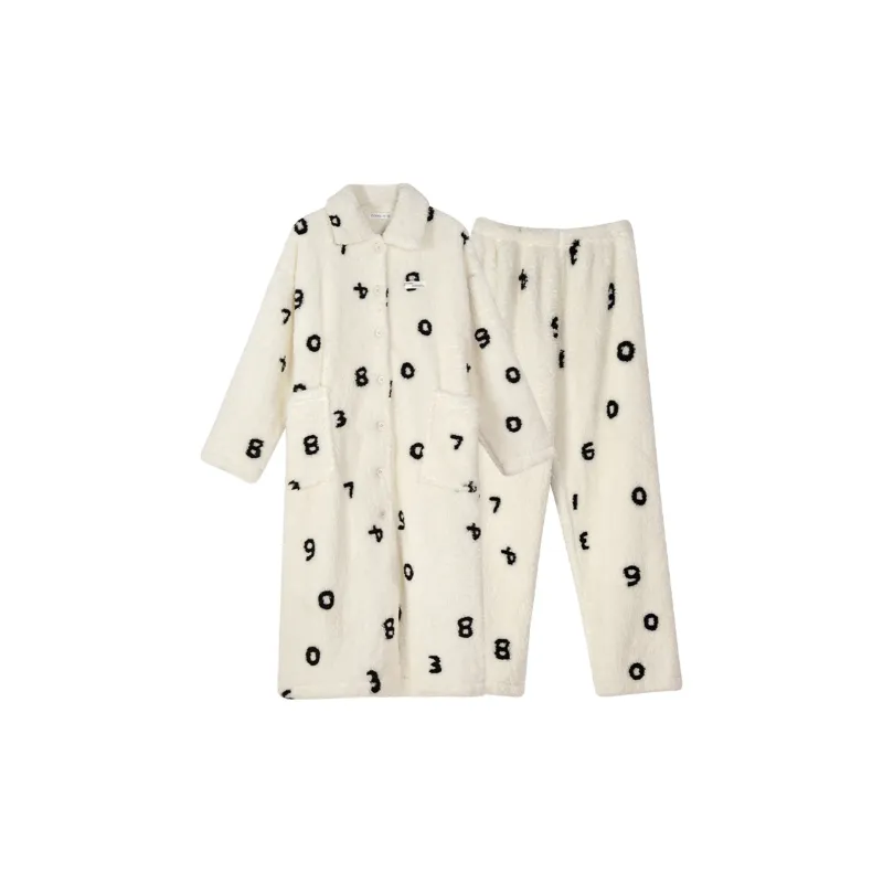 Same Language Home Suit Women's Xuan Paper White Ink Black-0