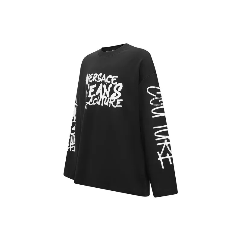 VERSACE JEANS COUTURE Logo Printed Long Sleeved T Shirt-2