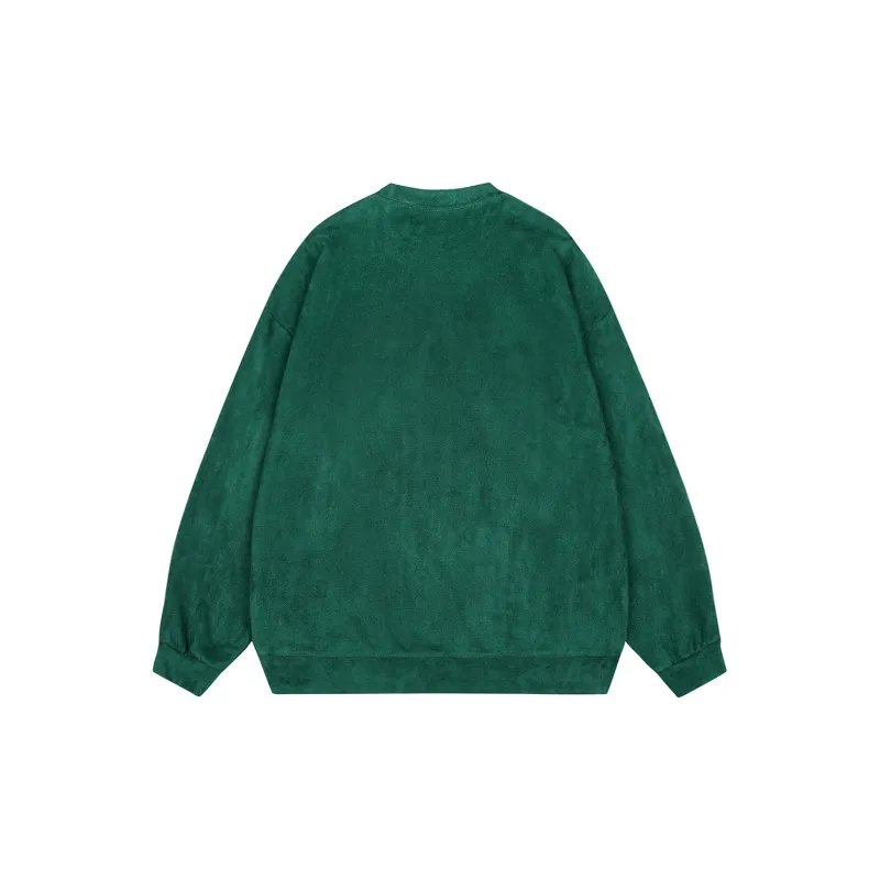 CENPIN Fleece Lined Suede Sweatshirt Unisex-12