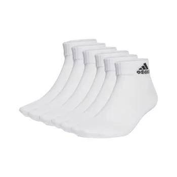 Adidas Mid Calf Socks Unisex 6 Pack White