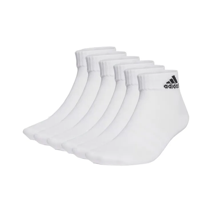 Adidas Mid Calf Socks Unisex 6 Pack White-0