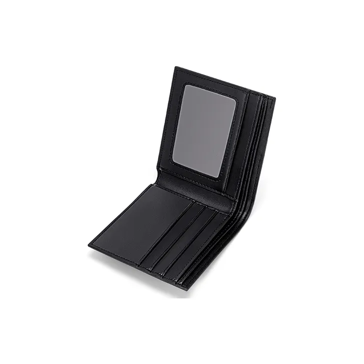 MashaLanti Top Grain Cow Leather Card Holder Wallet Regular Men's Black-21