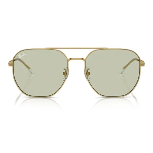 RayBan Metal Irregular Shape Sunglasses Unisex Gold