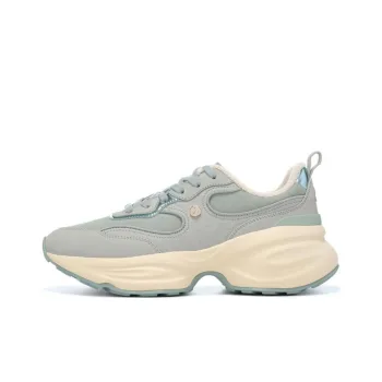LI NING 1990 Clouds Cushioning Wear Resistant Rebound Low Top Running Shoes Women's Light Green