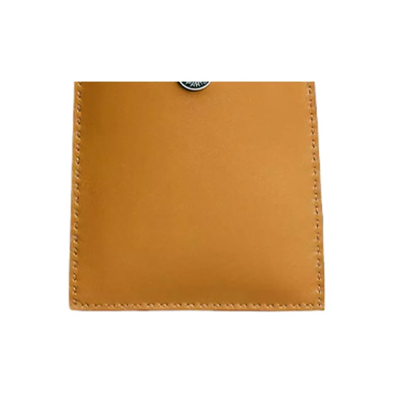 HERMES Pilo Milo Lambskin With Swift Calfskin Cell Phone Pouch Women's Sesame & Violet-2