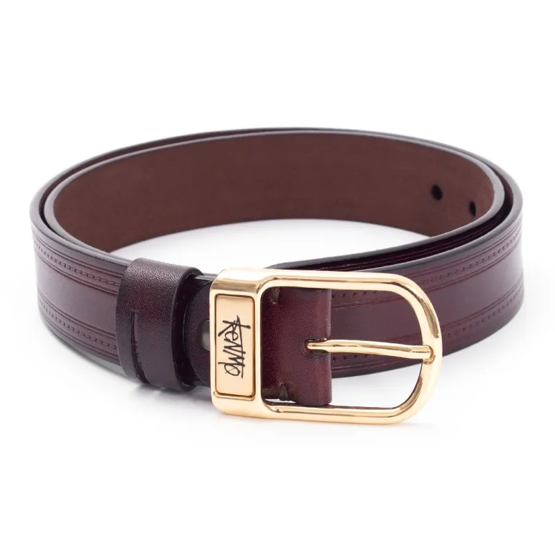 KENMO Vintage Pin Buckle Individual Trendy Cow Leather Leather Belts Men's Width  3.5cm-1