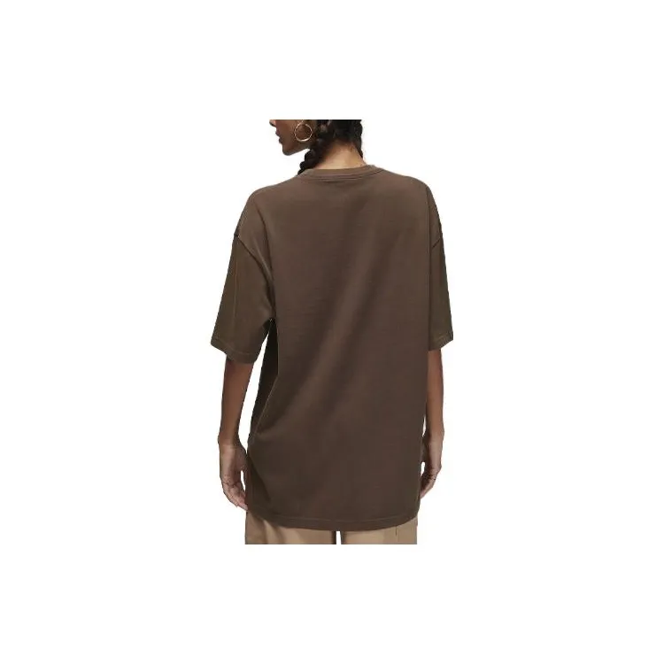 Jordan OVERSIZED Drop Shoulder Sleeve T-Shirt Women's Brown-1