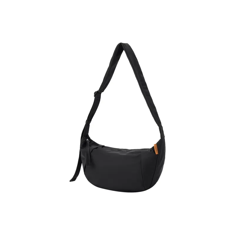 LEFF Fabric Crossbody Bag, Shoulder Bag Medium Size Women's Milk Tea Apricot/Knight Black-1