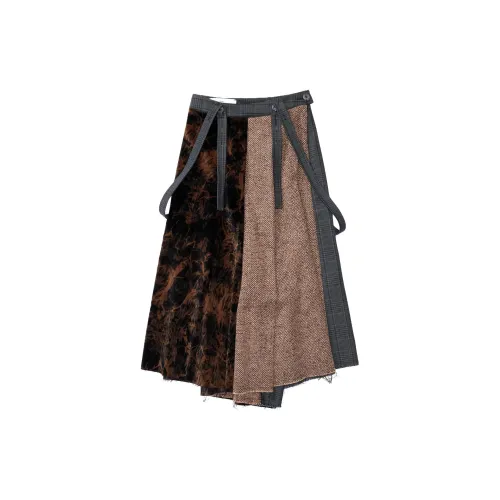 SONG FOR THE MUTE Casual Long Skirts Women's Charcoal