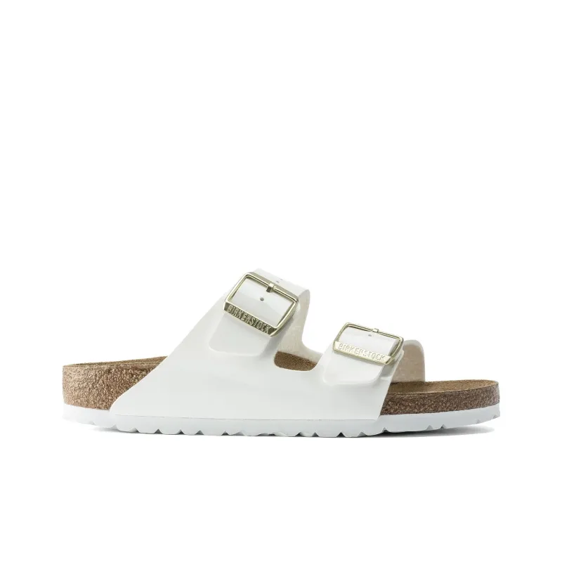 Birkenstock Arizona Birko Flor Patent Patent White Women's-1