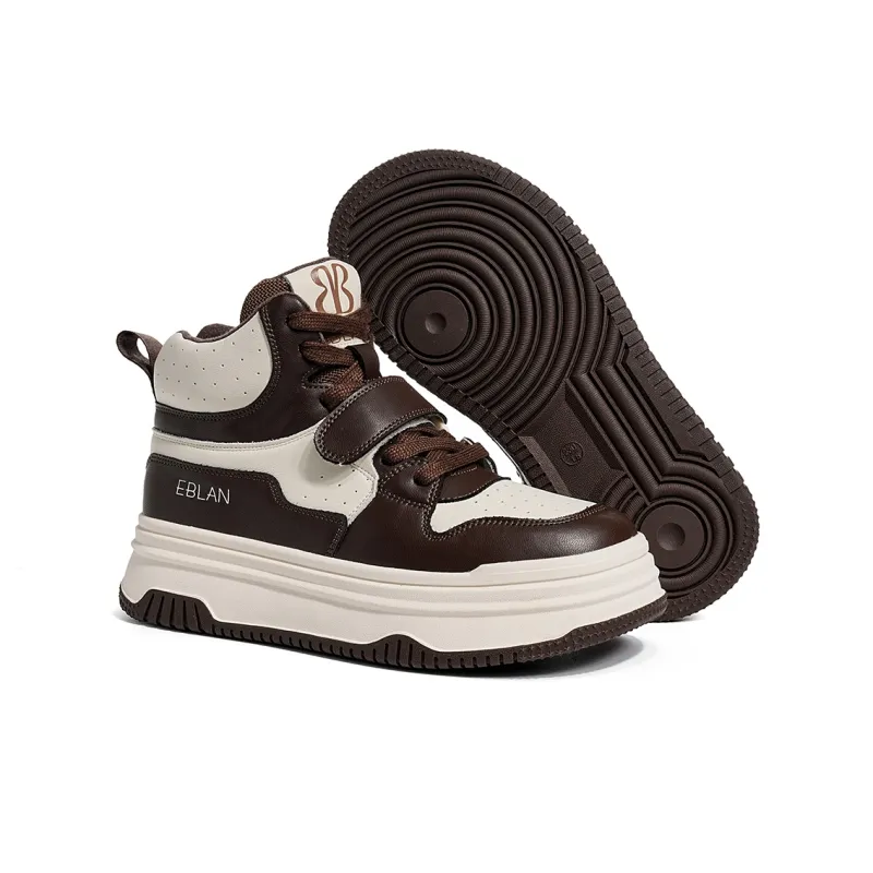 EBLAN Thermal High Top Skateboard Shoes Women's Brown-3