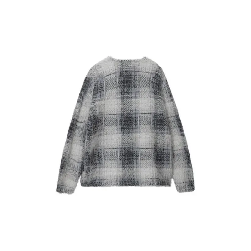 Stussy SS23 Hairy Plaid Cardigan-5