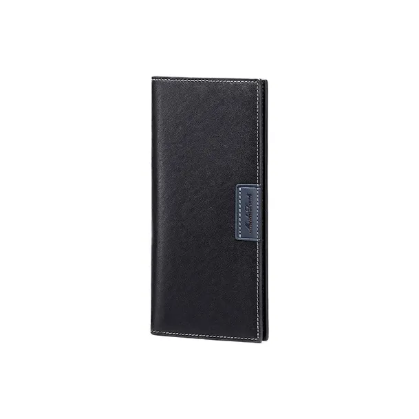 MashaLanti Top Grain Cow Leather Card Holder Wallet Regular Men's Black-2