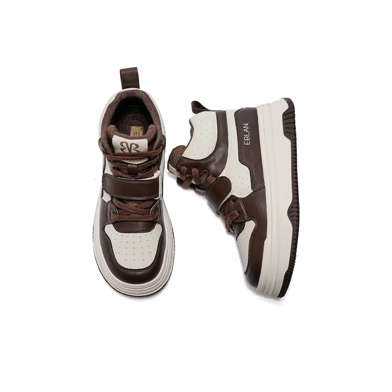 EBLAN Thermal High Top Skateboard Shoes Women's Brown-2