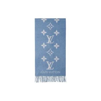 LOUIS VUITTON Knit Scarves Unisex Blue