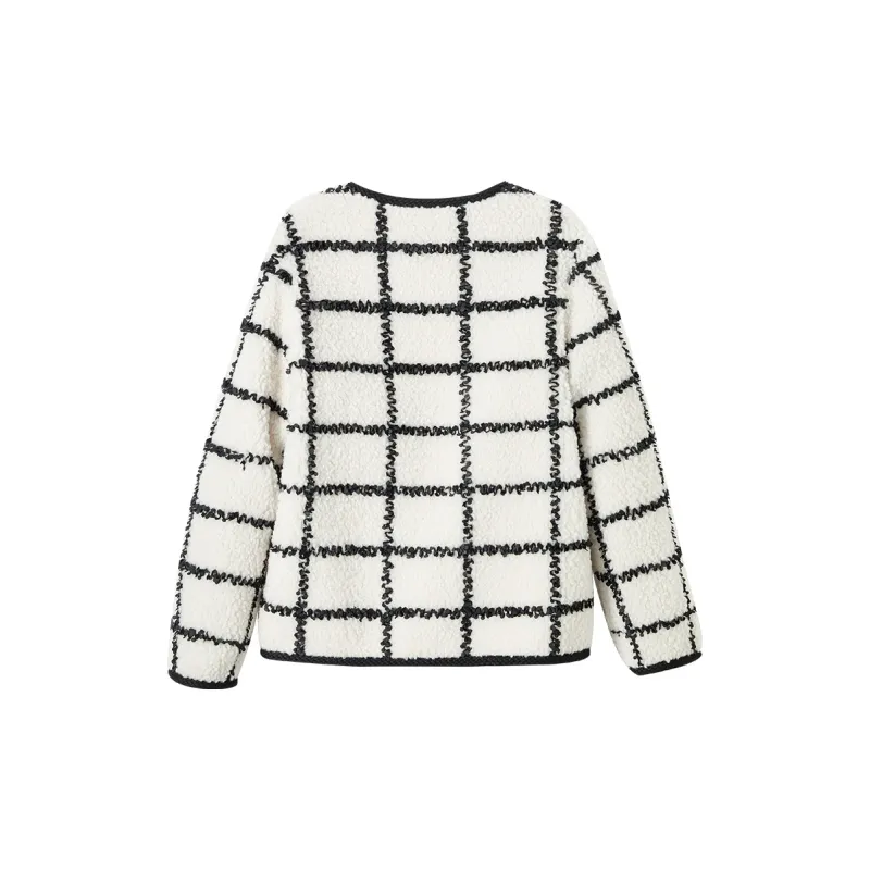 XIANGYING Velvet Jackets Women's Beige-1