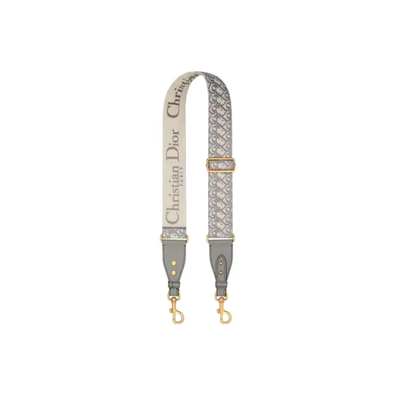 DIOR Calfskin With Embroidery Bag Straps Women's Multicolor/Gray-0
