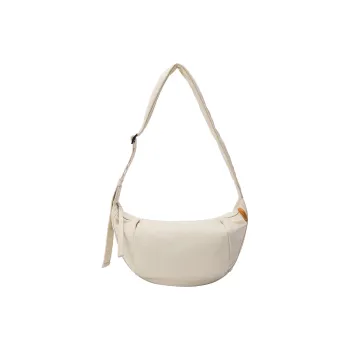 LEFF Fabric Crossbody Bag, Shoulder Bag Medium Size Women's Milk Tea Apricot/Knight Black