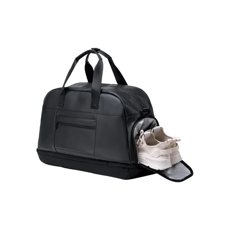 HLA Polyester One Shoulder Handbag, Travel Bag, Gym Bag Large Size Unisex Black-4