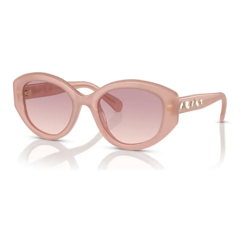 Swarovski Dextera Acetate Faux Crystal Irregular Shape Sunglasses Women's Pink-0