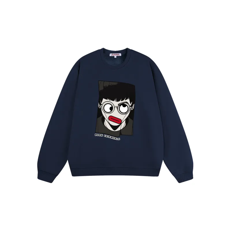 FAIRWHALE Loose Fit Pullover Drop Shoulder Crew Neck Sweatshirt Unisex-28