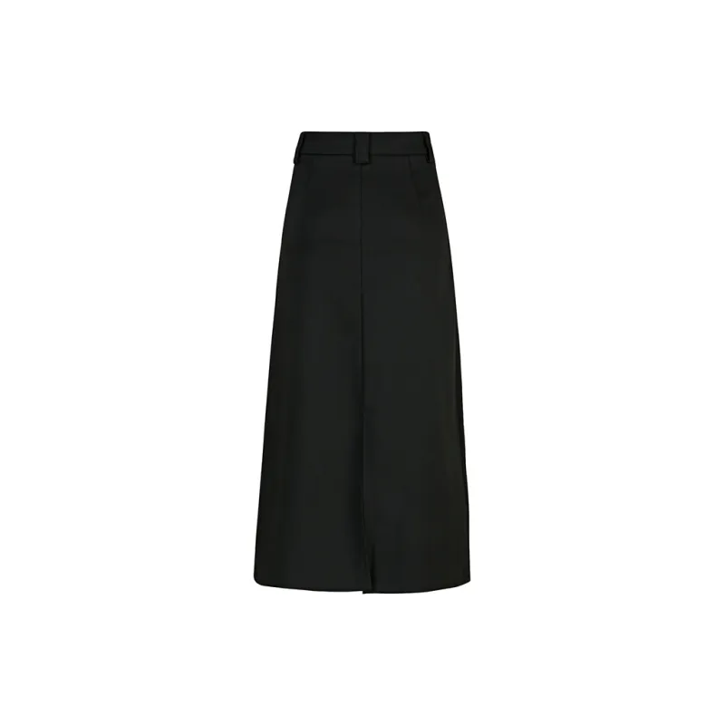 Wen Shan Casual Long Skirt Women's Black-1