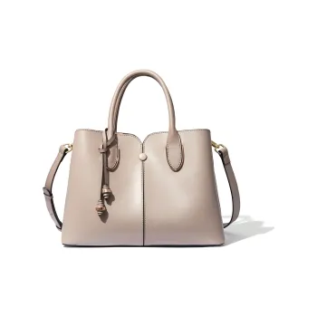 RED DRAGONFLY Cow Leather One Shoulder Handbag Medium Size Women's Khaki