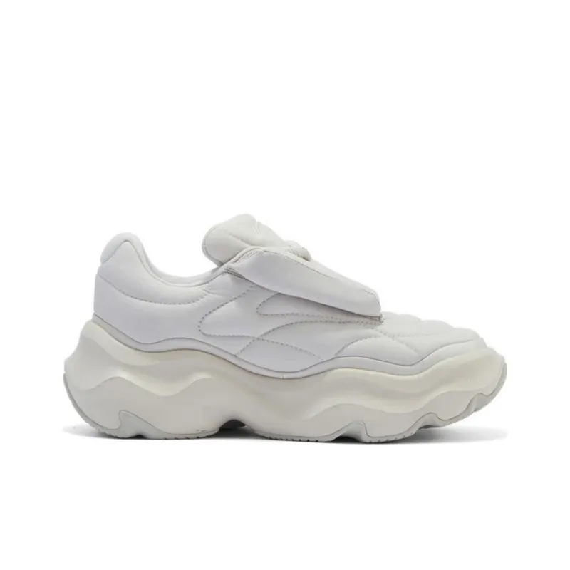 LiNing Puff Platform Slip Resistant Low Top Casual Shoes Women's Gray White-1