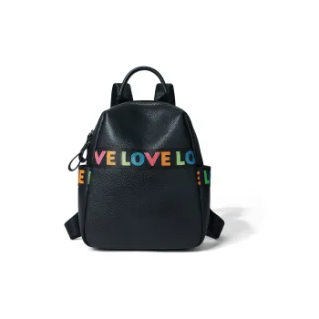RED DRAGONFLY Cow Leather Backpack Regular Women's Black
