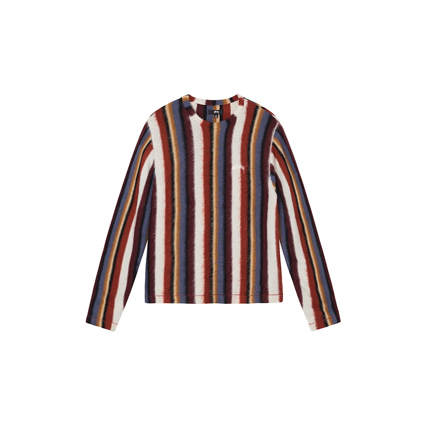 Stripe Brushed Cardigan