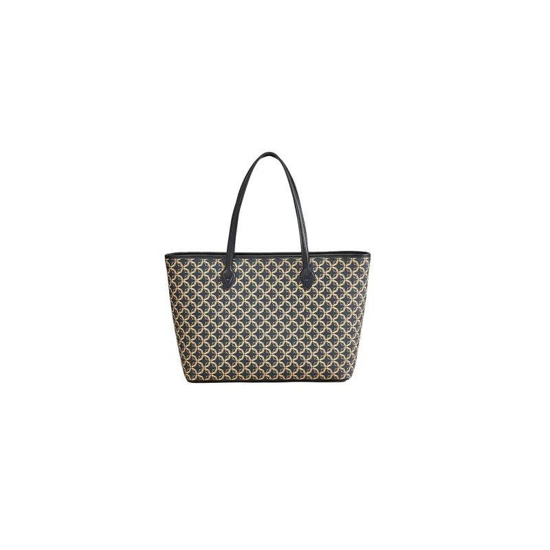 AQUASCUTUM Cow Leather With Artificial Leather Tote Bag, Shopping Bag, Handbag, Shoulder Bag Women's Dark Blue-0
