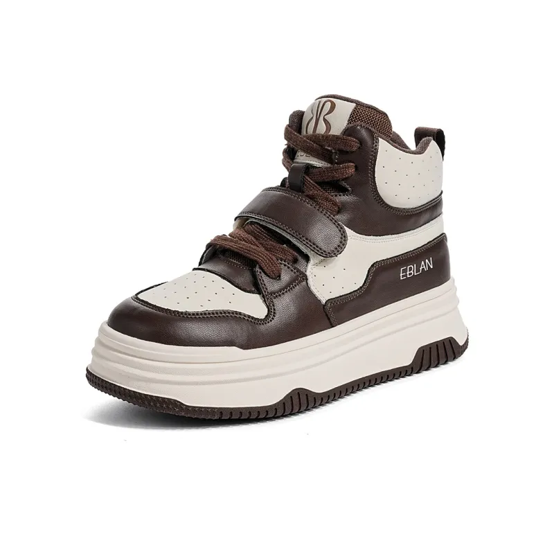 EBLAN Thermal High Top Skateboard Shoes Women's Brown-1