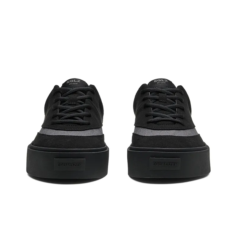 EQLZ EQUALIZER Fault 24 Lo Low Top Skateboard Shoes Unisex Black Obsidian-4