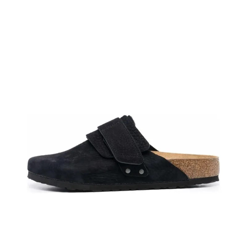 Birkenstock Wrap-toe Slippers Men's Black Narrow Fit-0