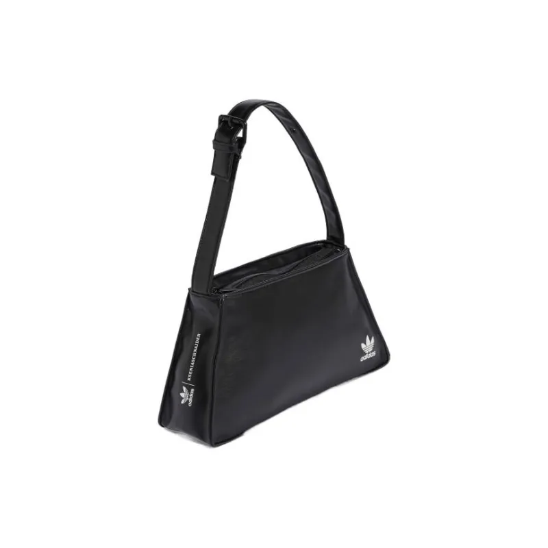 Adidas Originals Artificial Leather Shoulder Bag, Crossbody Bag, Fanny Pack Women's Black-1