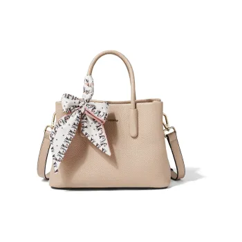 RED DRAGONFLY Top Grain Cow Leather With Microfiber Synthetic Leather Crossbody One Shoulder Handbag Women's Apricot