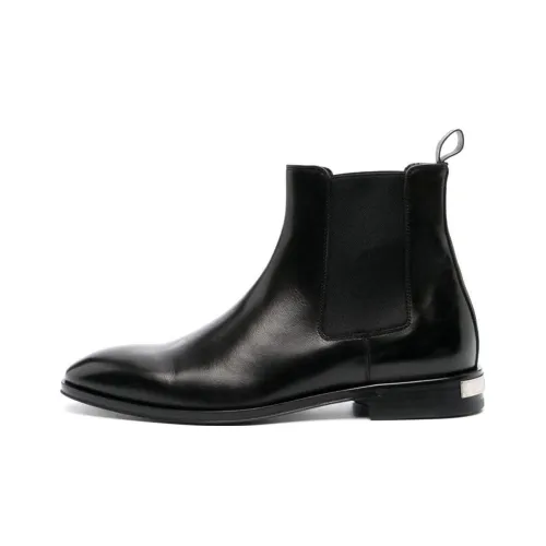 Roberto Cavalli Engraved-logo Leather Boots