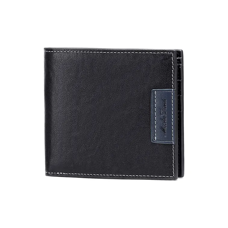 MashaLanti Top Grain Cow Leather Card Holder Wallet Regular Men's Black-18