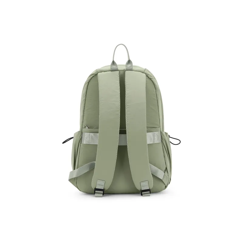 RIOREX Fabric Computer Travel Bag Backpack Unisex Black/Ecru/Dusty Pink/Gray Green/Khaki-26