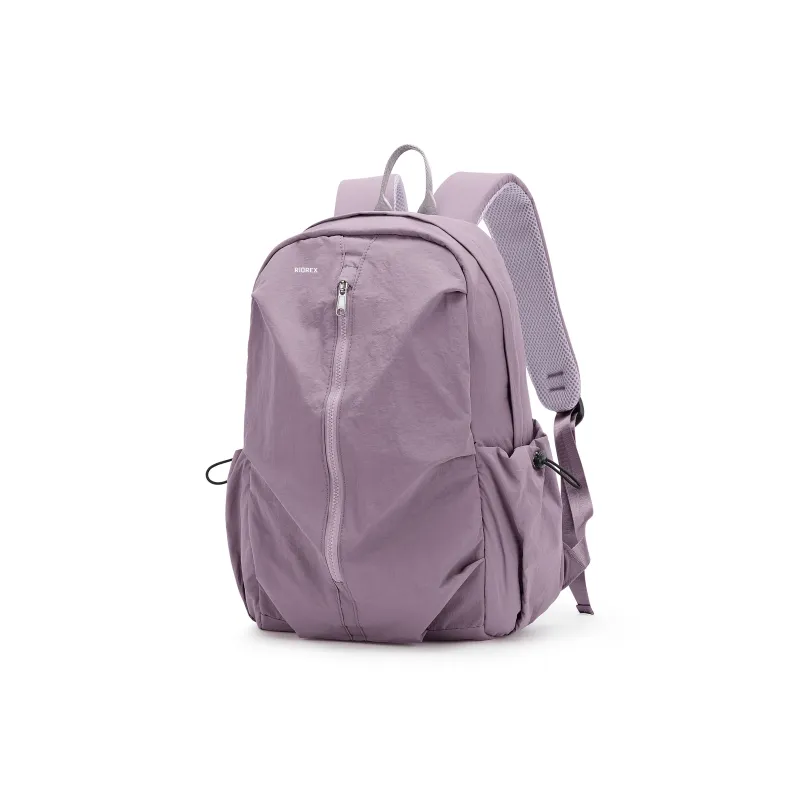 RIOREX Fabric Computer Travel Bag Backpack Unisex Black/Ecru/Dusty Pink/Gray Green/Khaki-15