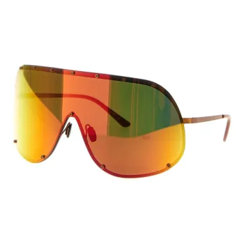 RICK OWENS/RO Metal Irregular Shape Sunglasses Unisex Red