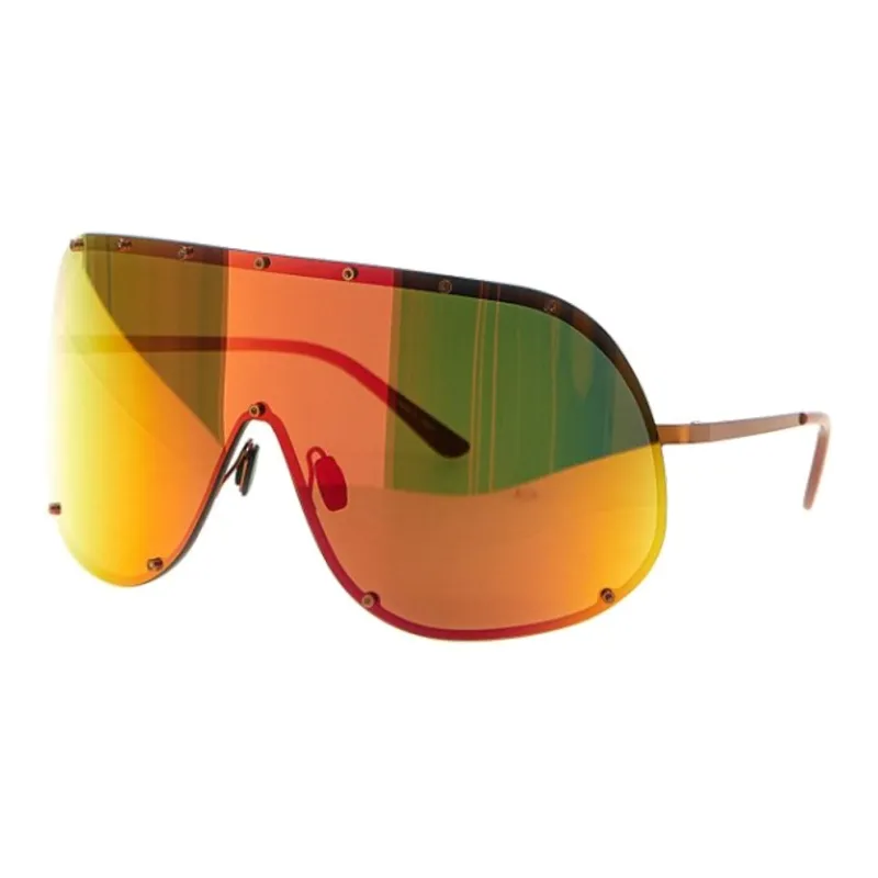RICK OWENS/RO Metal Irregular Shape Sunglasses Unisex Red-0